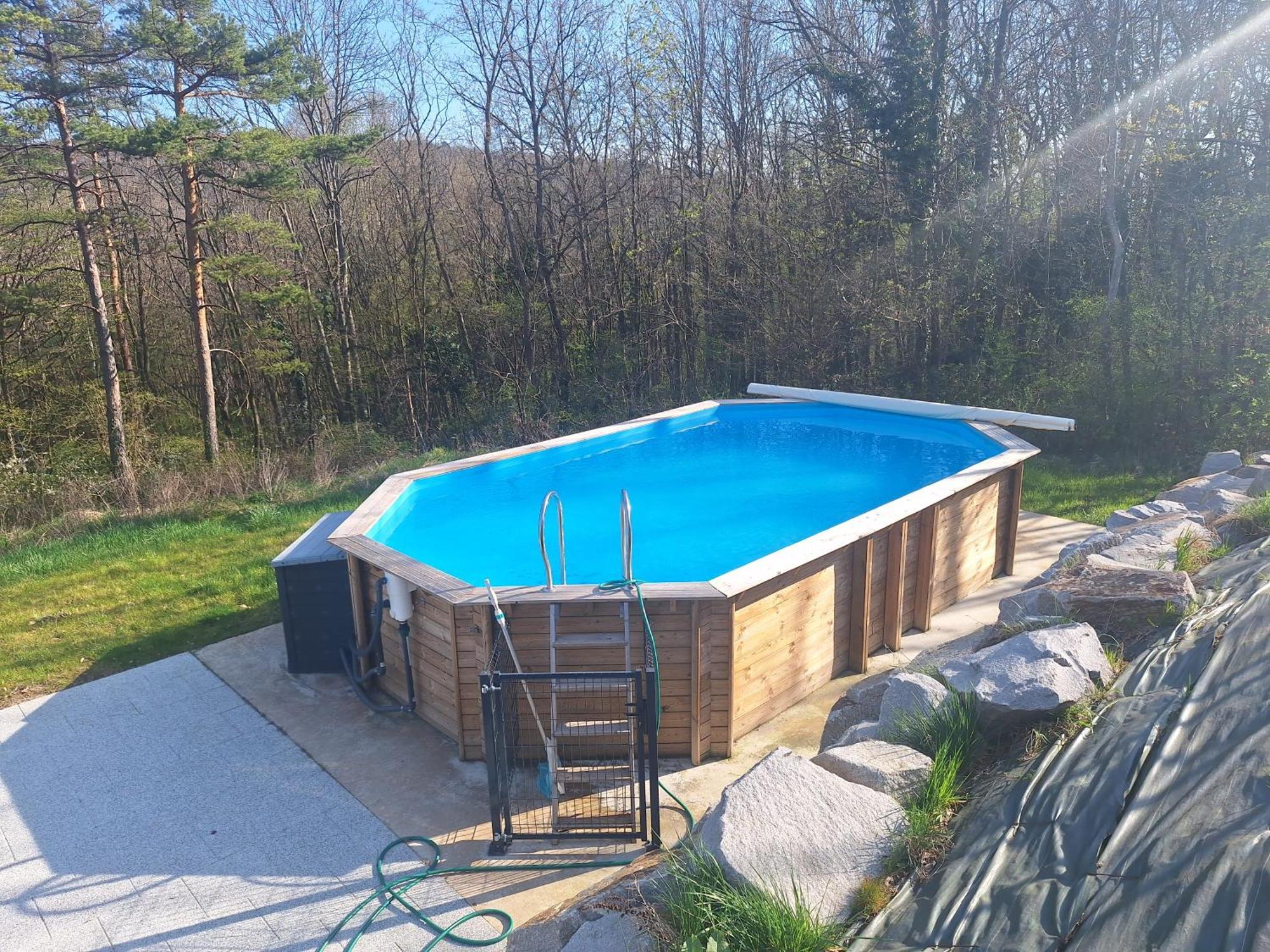 Le Chalet Avec Piscine - โอแบร์เน ภายนอก รูปภาพ
